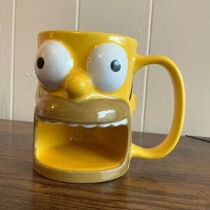 Very Rare 2014 Universal Studios Exclusive The Simpsons Ceramic Homer Mug Cup